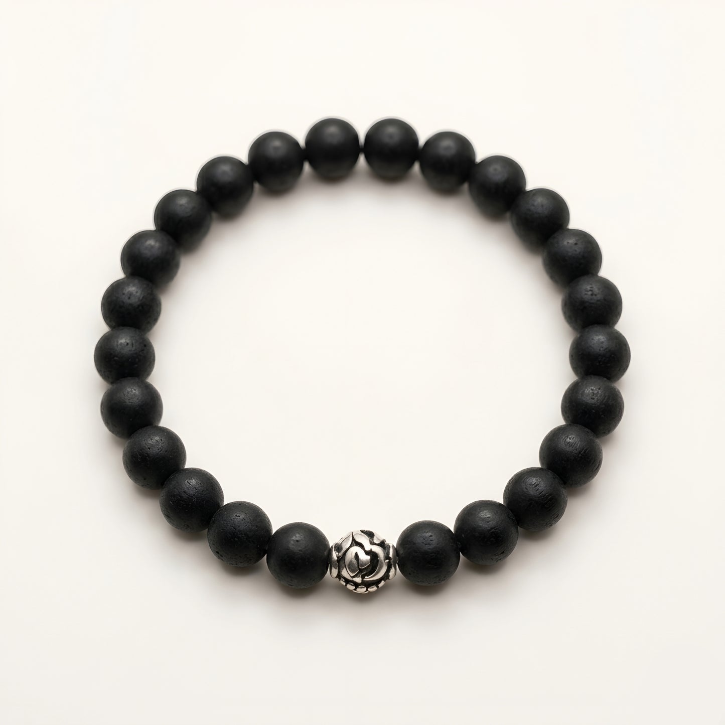 Lab Certified Divine Karungali (Black Ebony) wood bracelet with genuine 92.5 sterling silver bead, handcrafted natural wooden bracelet for men and women.