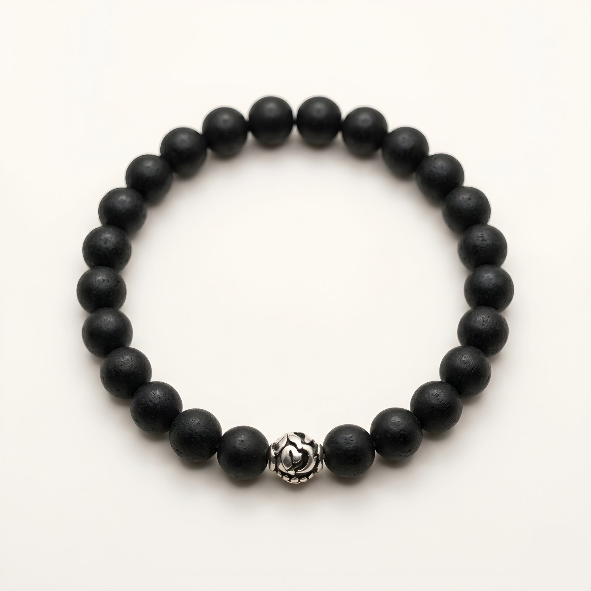 Lab Certified Divine Karungali (Black Ebony) wood bracelet with genuine 92.5 sterling silver bead, handcrafted natural wooden bracelet for men and women.