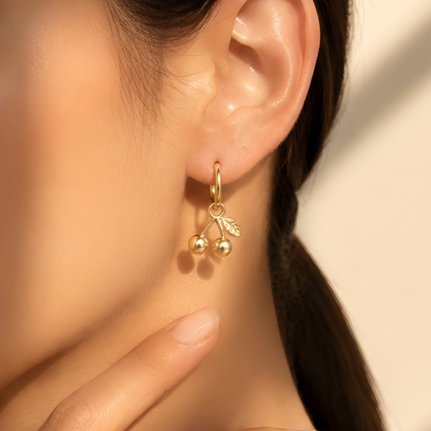 Golden Cherry Luxe Earrings