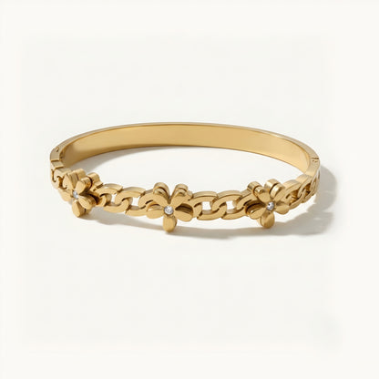 Gold Daisy Link Bracelet for Women