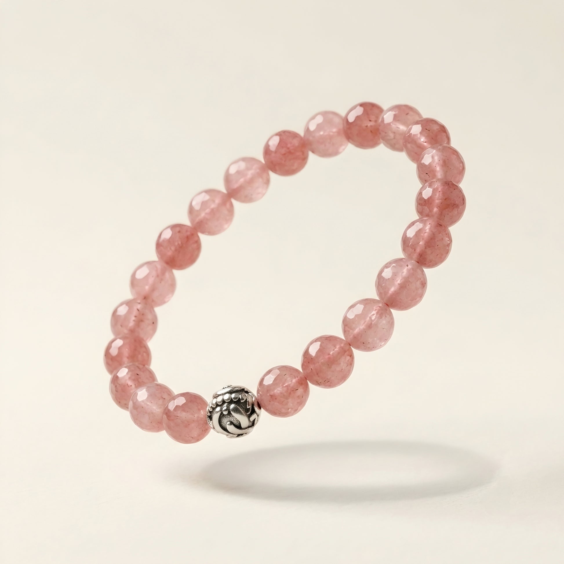 Lab Certified Sunstone gemstone bracelet with genuine 92.5 sterling silver bead, handcrafted natural gemstone bracelet for men and women.