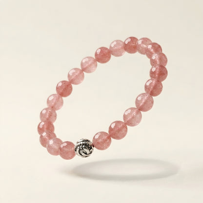 Lab Certified Sunstone gemstone bracelet with genuine 92.5 sterling silver bead, handcrafted natural gemstone bracelet for men and women.
