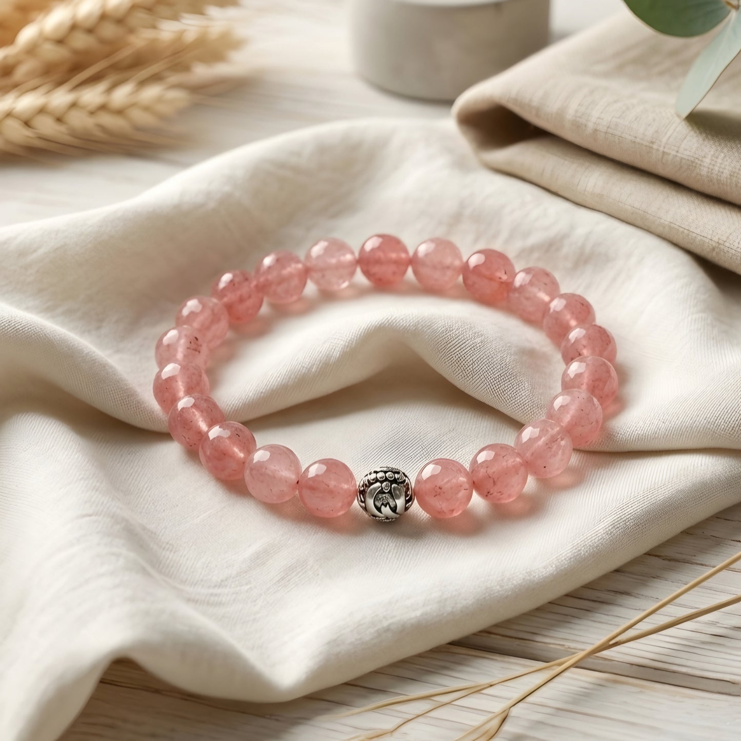 Lab Certified Sunstone gemstone bracelet with genuine 92.5 sterling silver bead, handcrafted natural gemstone bracelet for men and women.