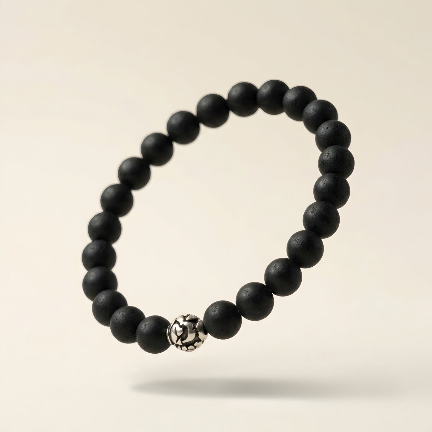 Lab Certified Divine Karungali (Black Ebony) wood bracelet with genuine 92.5 sterling silver bead, handcrafted natural wooden bracelet for men and women.