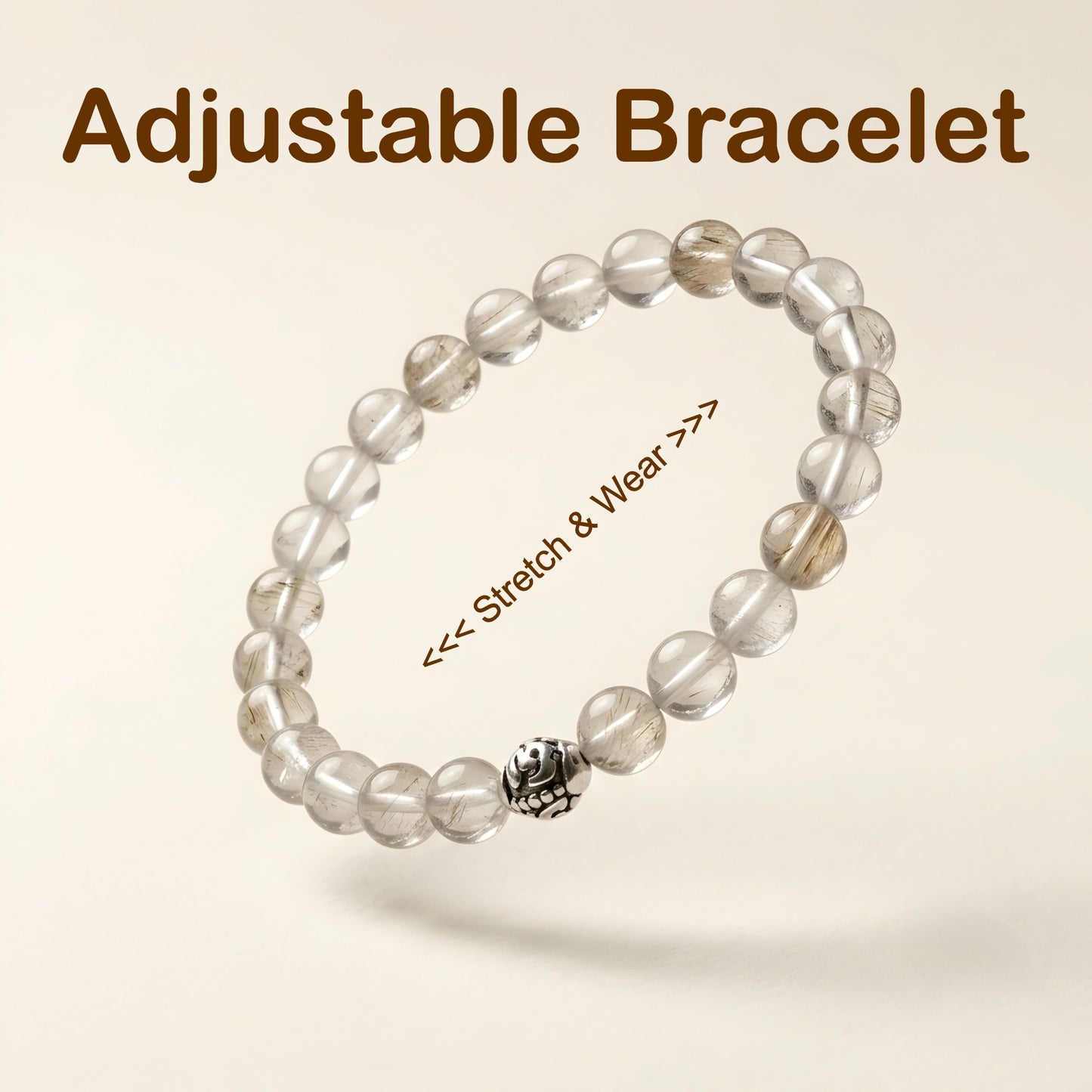 Divine Sphatik Bracelet with 92.5 Sterling Silver Bead (Lab Certified)