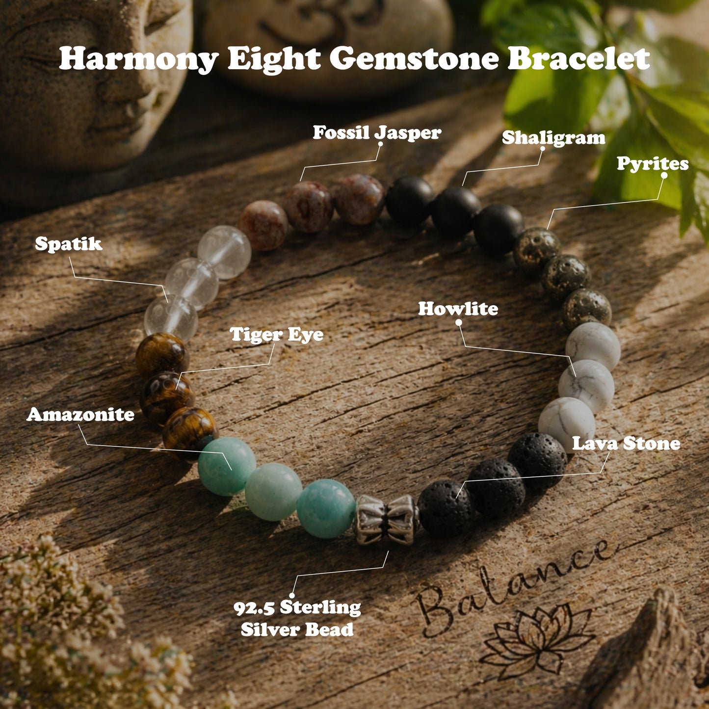 Harmony Eight Gemstone Bracelet