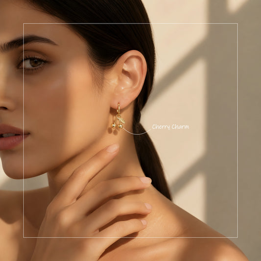 Golden Cherry Luxe Earrings
