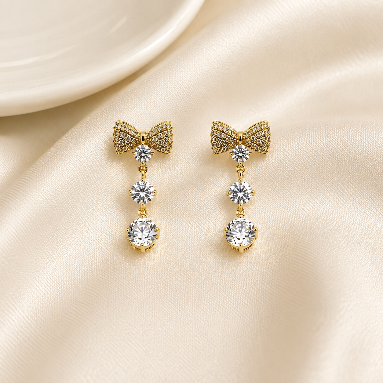 Crystal Bow Earrings