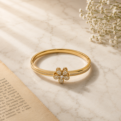 Gold Flower Bracelet for Women