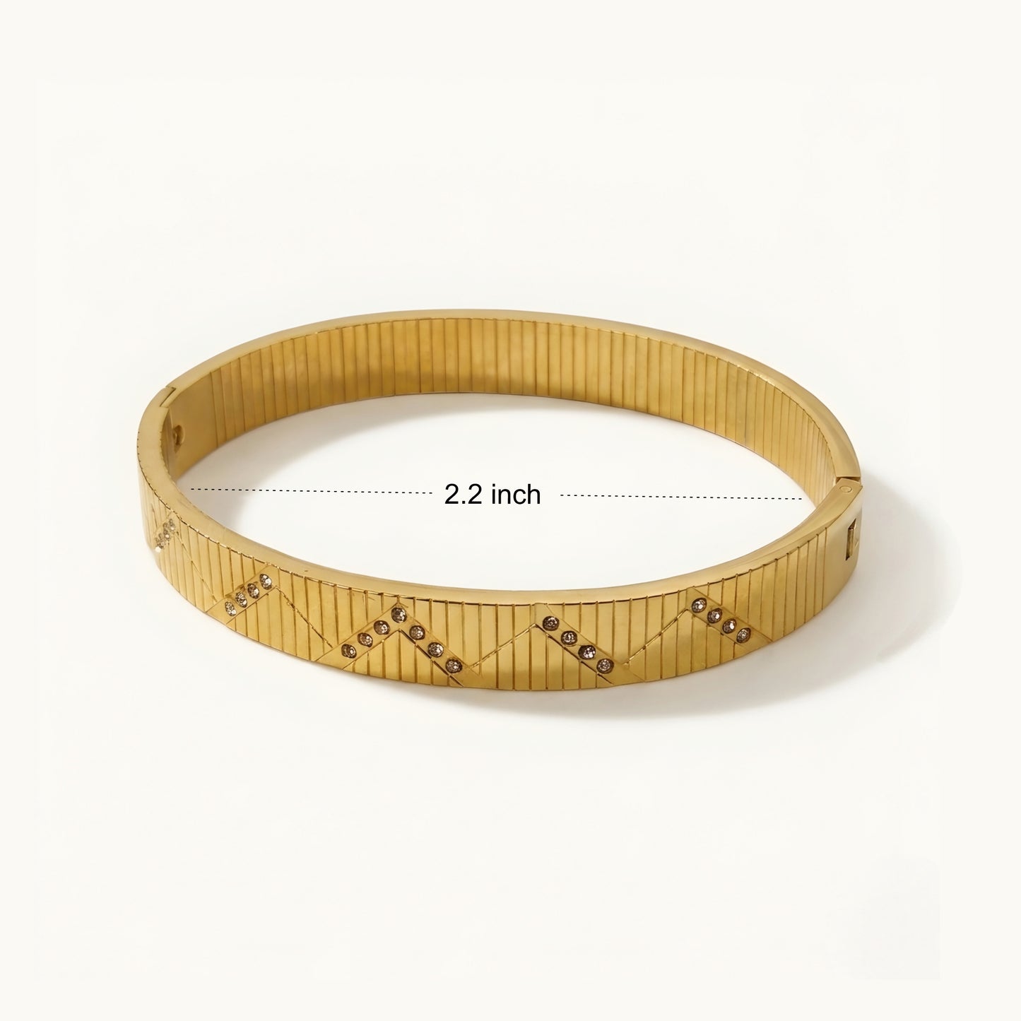 Auric Chevron Crystal Bangle