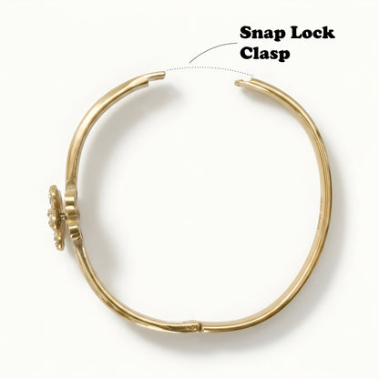 Gold Flower Bracelet for Women