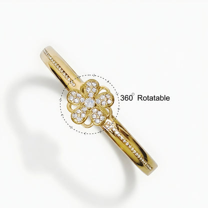 Gold Flower Bracelet for Women